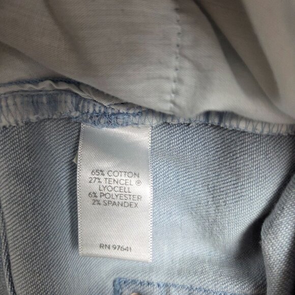 J Jill Authentic Fit Cropped Jeans Womens 10 Cuffed Mid Rise Light Wash - Picture 9 of 9